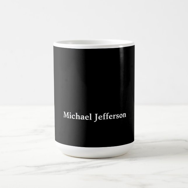 Taza De Café Clásico Creativo Moderno Blanco & Negro (Centro)