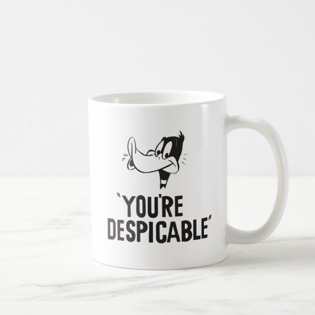 Taza De Café Clásico DAFFY DUCK™ "Eres Despreciable" (Derecha)
