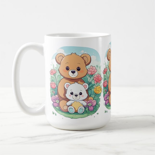 Taza De Café Clásico de 15 oz Mug - Ilustraciones de animales a (Izquierda)