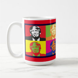 Taza De Café Clásico de arte pop Donald Trump