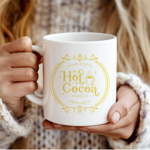Taza De Café Clásico de navidad "Hot Cocoa" personalizado