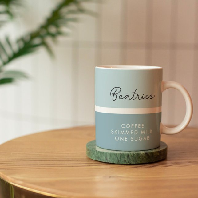 Taza De Café Clásico de preferencia de bebida con nombre modern (Subido por el creador)