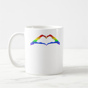 Taza De Café Clásico del corazón de las manos óseas