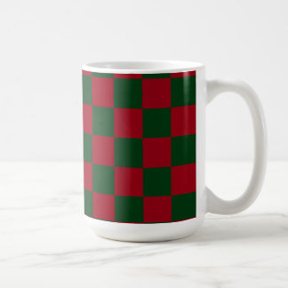Taza De Café Clásico estampado de tablero de ajedrez de Navidad