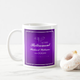 Taza De Café Clásico Jubilación Tema Golf Morado Blanco