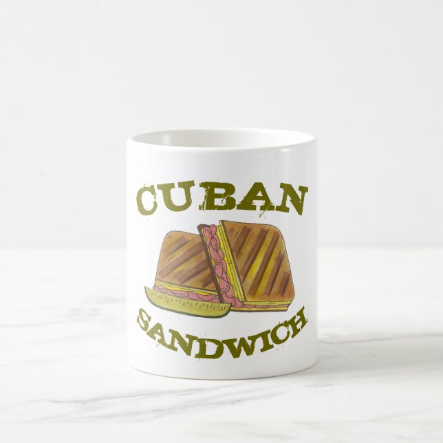Taza De Café Clásico Miami Sandwich Cubano Ham Cerdo Queso Suiz (Centro)