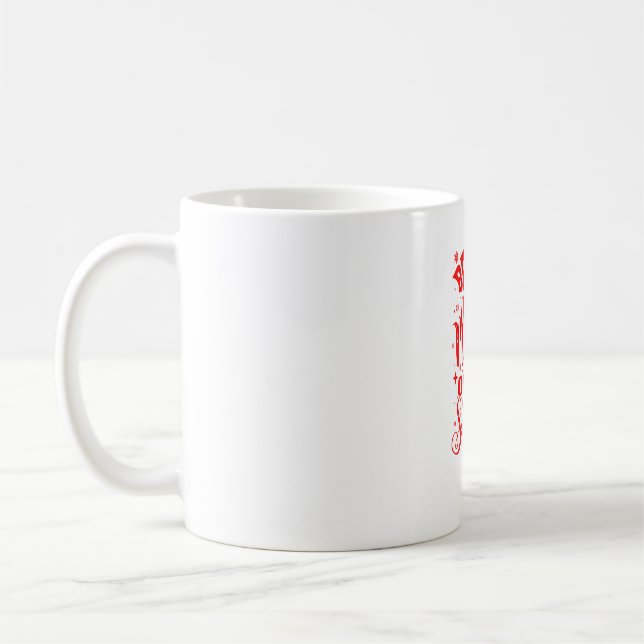 Taza De Café Clásico Moderno Creer en el diseño mágico simple (Izquierda)