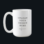 Taza De Café Clásico Mug 15oz.<br><div class="desc">Personalizar tu diseño en Templett. Una vez que haya terminado de editar,  descargue el archivo en formato JPG (no olvide activar la opción de sangrado). Sube tu diseño aquí haciendo clic en el botón azul "Personalizar".</div>