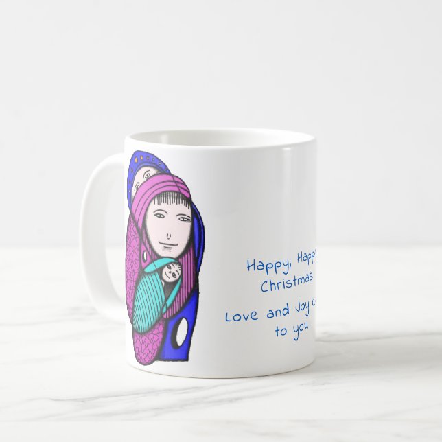 Taza De Café Clásico Mug Merry Christmas (Anverso izquierdo)