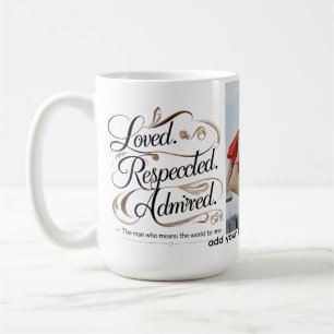Taza De Café Clásico Mug Personalizado de 15 oz - Amado. Respet