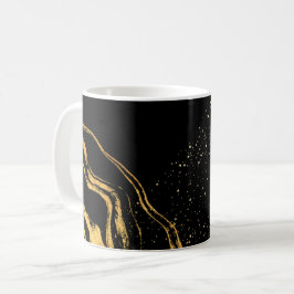 Taza De Café Clásico negro y oro