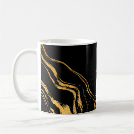Taza De Café Clásico negro y oro