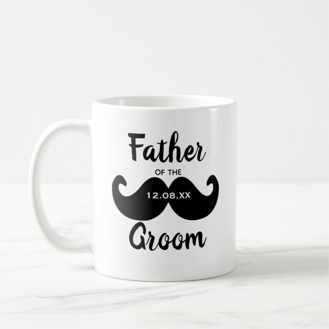 Taza De Café Clásico padre del bigote de Groom (Izquierda)
