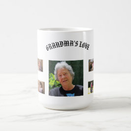 Taza De Café Clásico retrato central del amor de la abuela