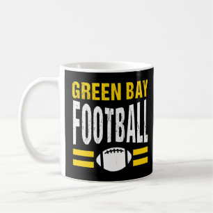 Taza De Café Clásico Retro Green Bay Football Wisconsin Green B