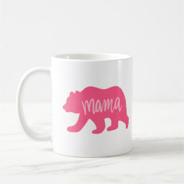 Taza De Café Clásico rosa Mama Bear Mug
