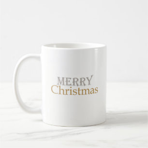 Taza De Café Clásico Silver Feliz Navidad Café Mug