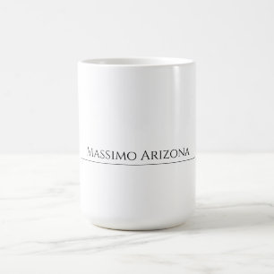 Taza De Café Clásico Simple Elegante Negro y Blanco Minimalista