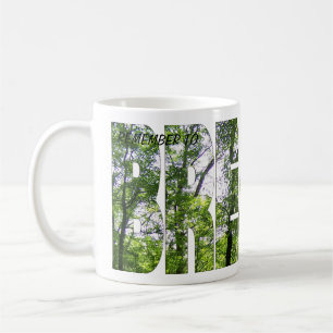 Taza De Café Clásico tazón de café blanco "Recuerde RESPIRAR"