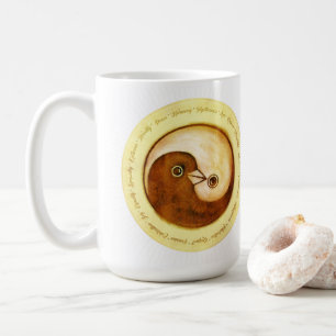 Taza De Café Clásico tazón de café Yin Yang palomas de la paz d