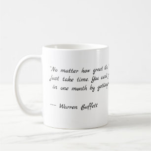 Taza De Café Clásico Warren Buffet Mug sobre el talento