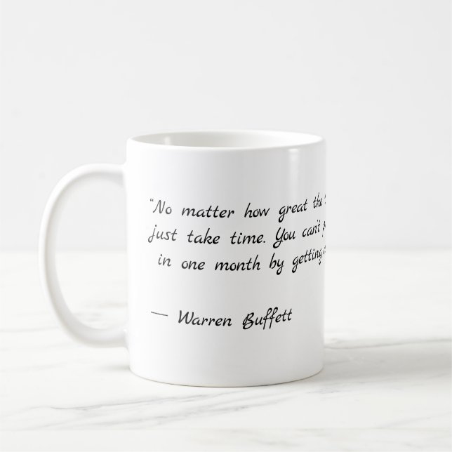 Taza De Café Clásico Warren Buffet Mug sobre el talento (Izquierda)