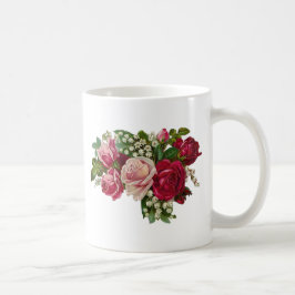 Taza De Café Clásicos Rosas victorianos Lily of Valley Romance