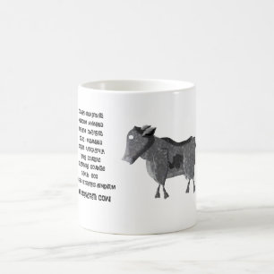 Taza De Café Clasificación científica para la vaca de concreto