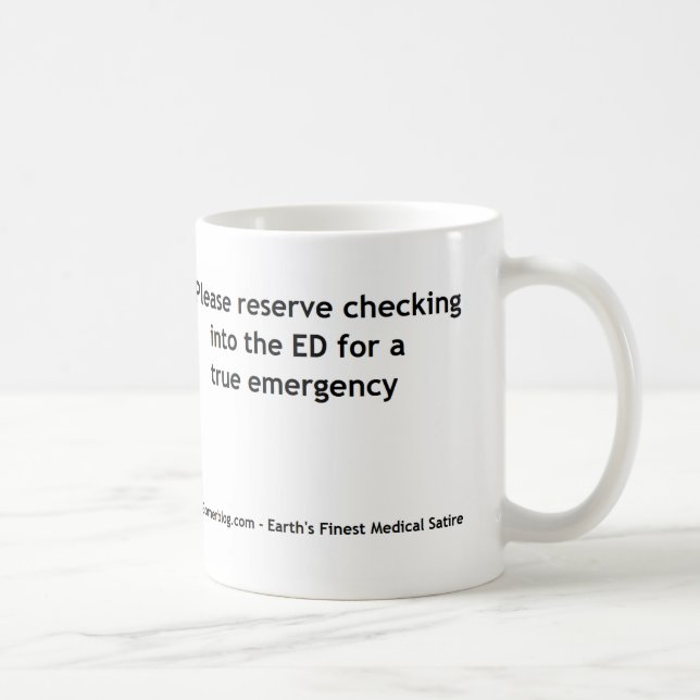 Taza De Café Clasificación del departamento de emergencia (Derecha)