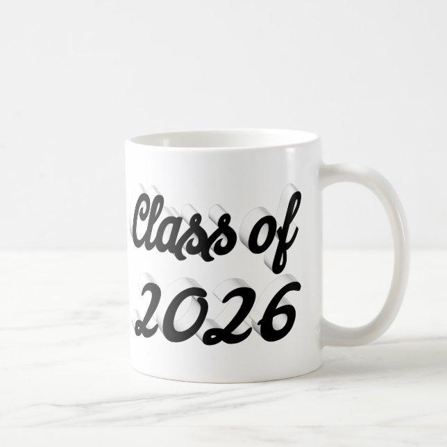 Taza De Café Class of 2026 black script graduation (Derecha)