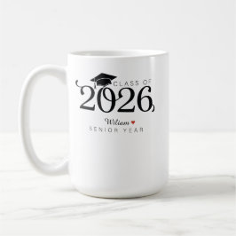 Taza De Café Class of 2026 Senior Year Graduation Custom Name 