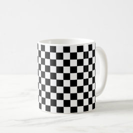 Taza De Café Classic black checkerboard