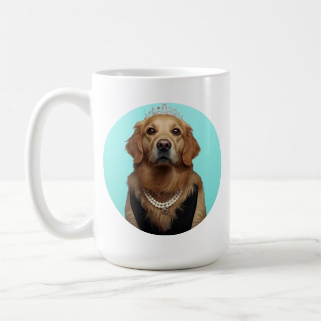Taza De Café Classic Chic Breakfast Poster Golden Retriever (Izquierda)