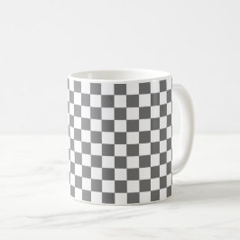 Taza De Café Classic grey checkerboard