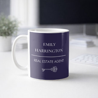 Taza De Café Classic Key Purple Real Estate Agent