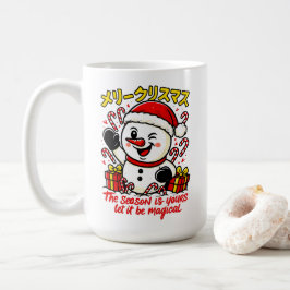 Taza De Café Classic Merry Christmas Snowman Mug Elegant Festiv