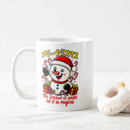 Taza De Café Classic Merry Christmas Snowman Mug Elegant Festiv