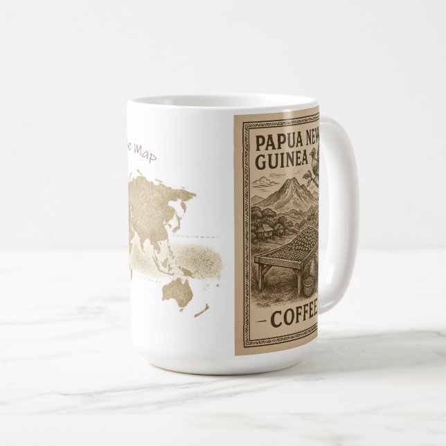 Taza De Café Classic Mug, 325 ml - Coffee & Papua New Guinea (Anverso derecho)