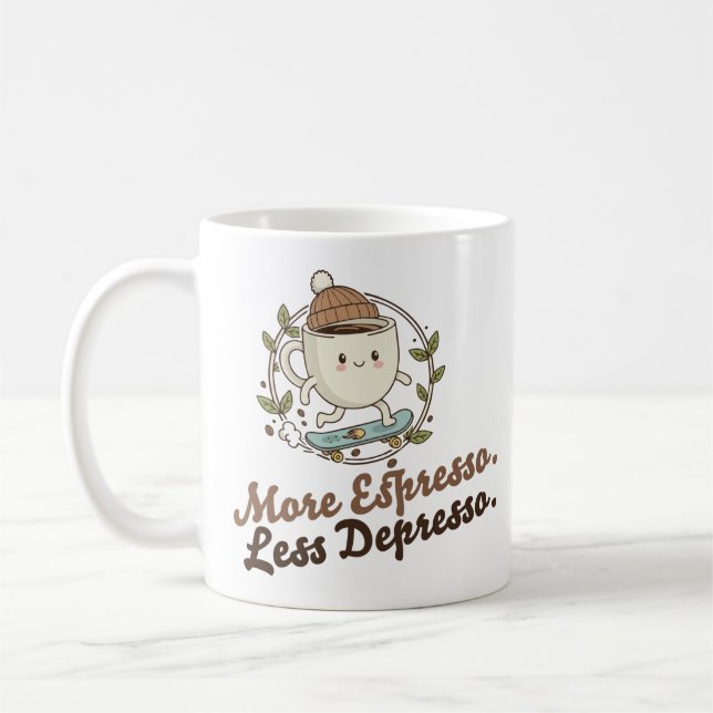 Taza De Café Classic Mug - More Espresso. Less Depresso. (Izquierda)