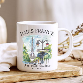 Taza De Café Classic Paris France Scenic Illustration