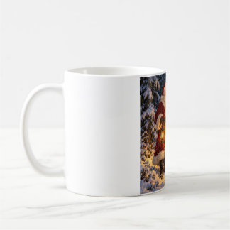 Taza De Café Classic Santa with Majestic Reindeer