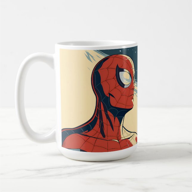Taza De Café Classic Spider-Man with Dynamic Cosmic Background (Izquierda)