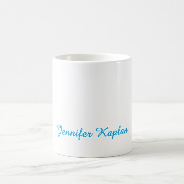 Taza De Café Classical Handwriting Minimalist Professional (Centro)