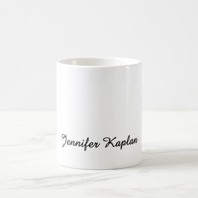 Taza De Café Classical Handwriting Minimalist Professional (Centro)