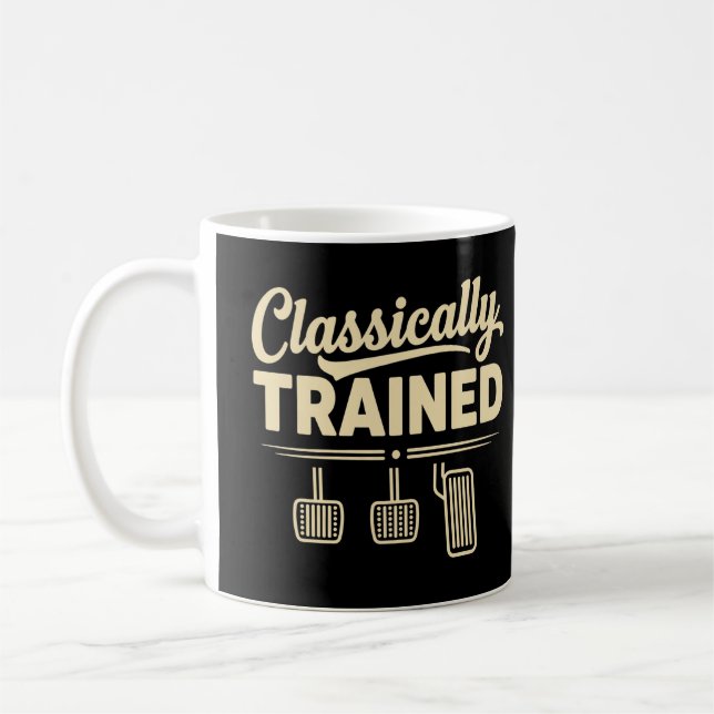 Taza De Café Classically Trained Manual Car Pedals Driving (Izquierda)