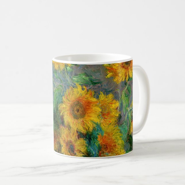 Taza De Café Claude Monet - Bouquet de girasoles (Anverso derecho)