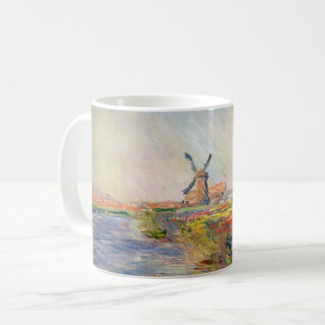 Taza De Café Claude Monet - Campo de tulipanes en Holanda (Anverso izquierdo)