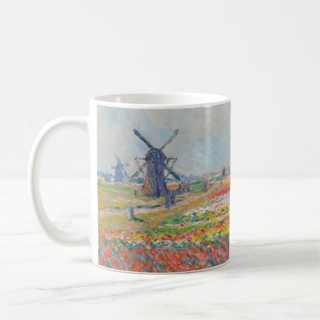 Taza De Café Claude Monet - Campos de Tulipanes cerca de La Hay (Izquierda)