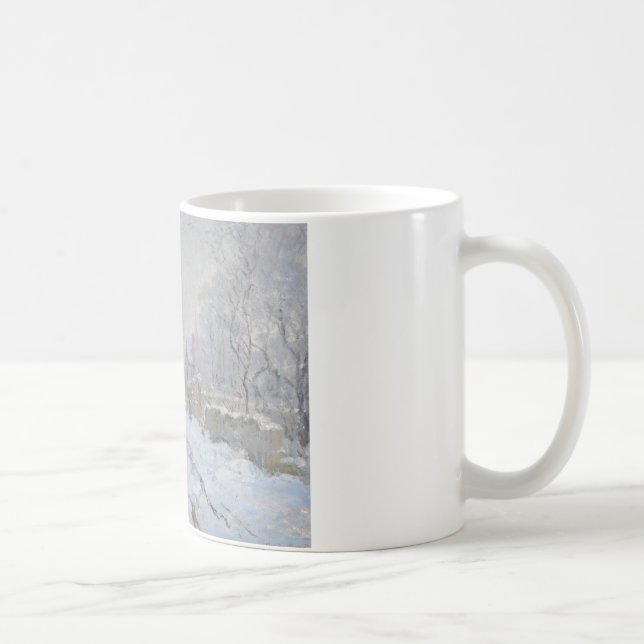 Taza De Café Claude Monet - Escena de nieve en Argentina (Derecha)
