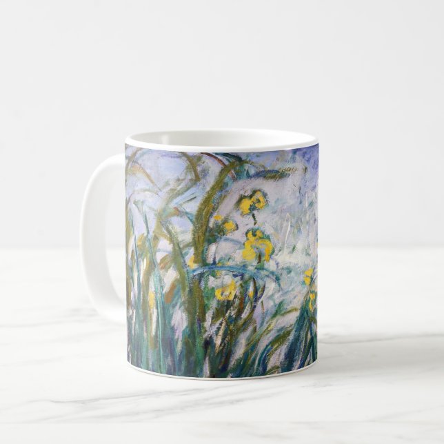 Taza De Café Claude Monet - Irlandeses amarillos y morados (Anverso izquierdo)